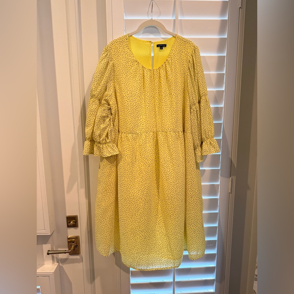 Who What Wear | Yellow Spring Puff Sleeve Dress